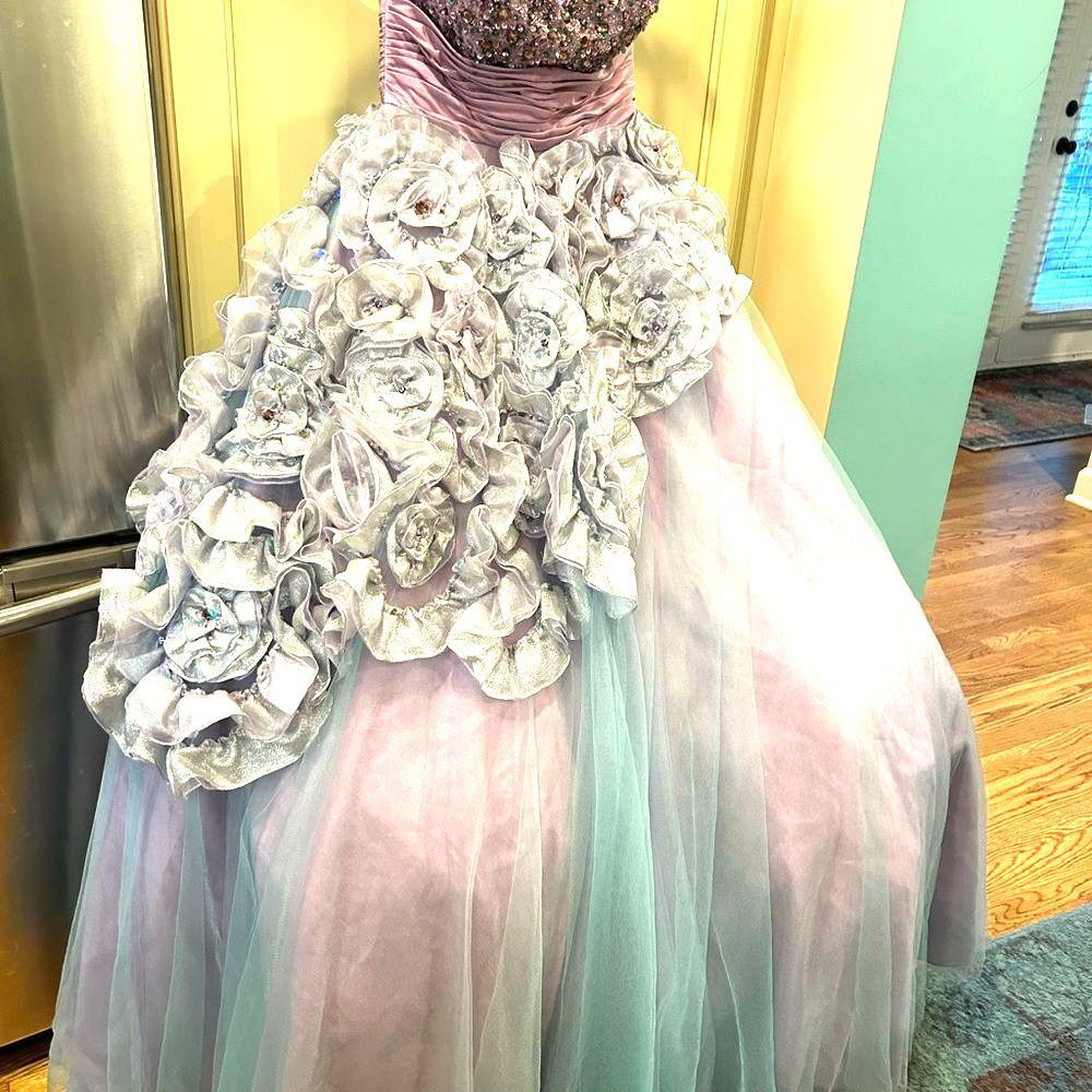 Jovani Lavender/Blue Ball Gown - Size 2 - NWT - Picture 14 of 14